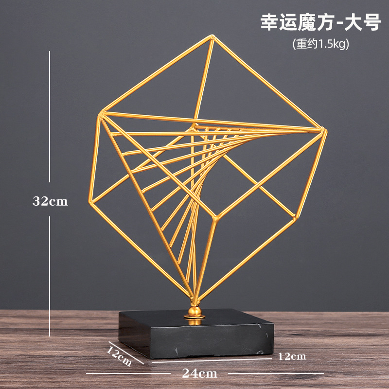 Nordic luxurious abstract iron ornaments BJ348-06 , 12cm x 12cm x 32cm BF BF