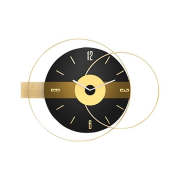 Orbit Gold Accent Timepiece living room decoration wall clock 2018B Black, 67*50CM BF