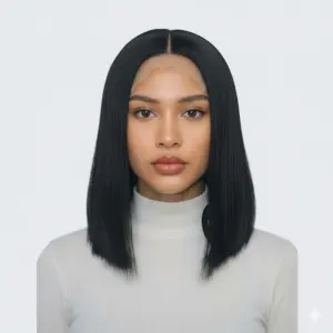 14" 5x5 Lace Natural real hair wig (PLUS)