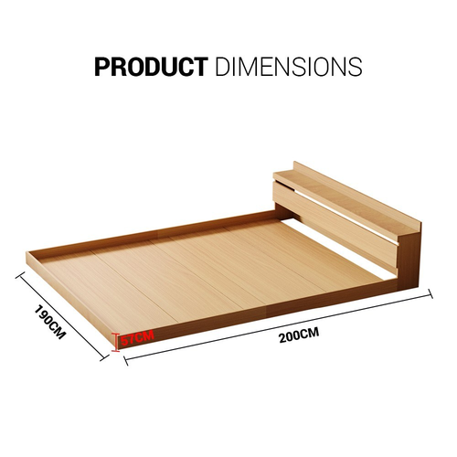 Simple bedstead  J-BD-006 1.83 wood 191*57*20cm BF