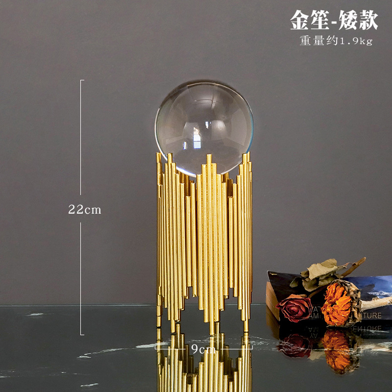 Large Gold PeModern Luxury Crystal Ball On Pedestal Small BJ262-05/06