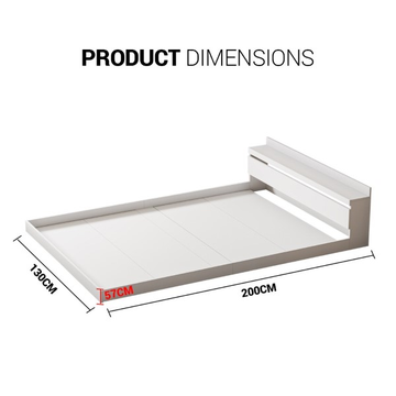 Simple bedstead  J-BD-001 1.37 white BF
