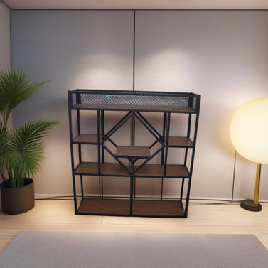 Modern White & Yellow Abstract Book Shelve NDH-R82-1