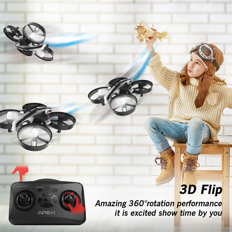 APEX 65A Mini Drone Altitude Hold Upgrade Helicopter Toys (black/blue/green/red)