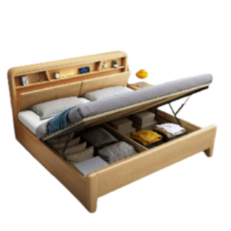 1.5m Bed with storage and  Double Frame Cabinet – BK-H1.5 Bedroom Furniture BF
