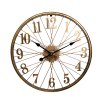 Modern Bicycle Style Wall Clock Black & Gold YX20210806