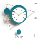 Modern Triangle Style Blue & Gold Wall Clock 2030