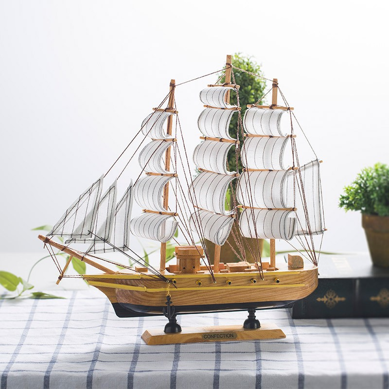 Decorative Wooden Yacht Ornaments for Home Decor and Office Decoration – Nautical Accent BF