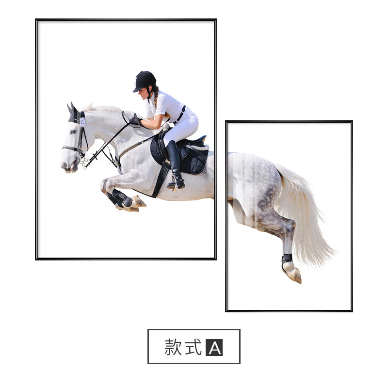 horse jumping Wall Art 90cmx70cm  WW L BF