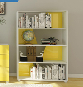 Modern White & Yellow Abstract Book Shelve NDH-R82-1