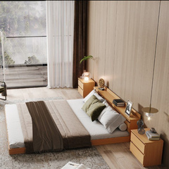 Simple bedstead  J-BD-004 1.52 wood BF