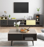 Modern luxury lounge set- tv stand coffee table and side cabinet