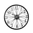 Modern Bicycle Style Wall Clock Black & Silver YX20210806