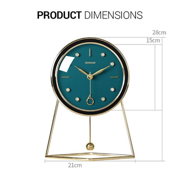 LUXURY TABLE CLOCK WITH BLUE FACE 6956A-1