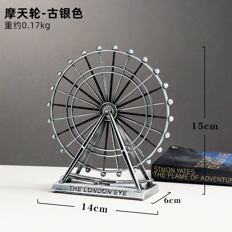 Silver London Eye Ferris Wheel Table Decor BJ077-02