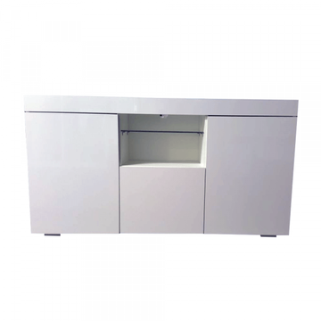 White TV Stand With Blue LED Lights G-19