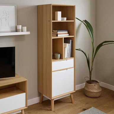 Hulra Bookcase – Scandinavian – White DH-R132