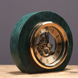 Green Marble Desk Clock