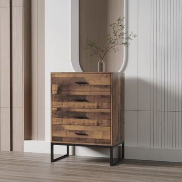 two drawers Solid Wood Bedside Table