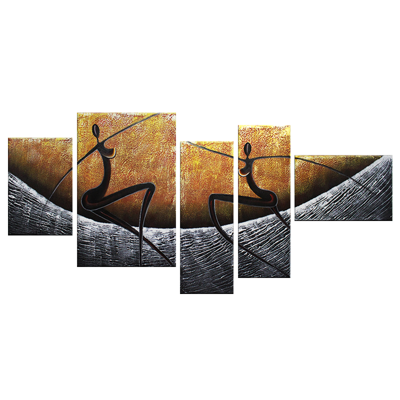 5 Piece Staggered Split Canvas Print Combo
