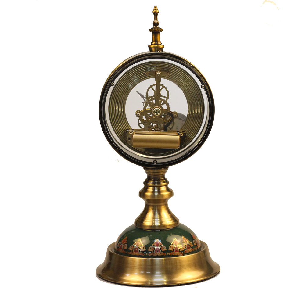 LUXURY TABLE CLOCK HAND PAINTED BASE 6801-1T