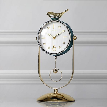 ARMENS SHIP WHEEL TABLE CLOCK WITH WHITE FACE 6962B-1