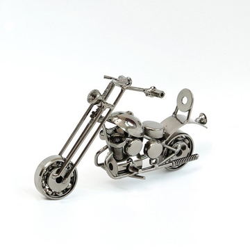 Metal Harley Motorcycle Model Ornament D305-2 silver,16.5*10.5*5cm BF