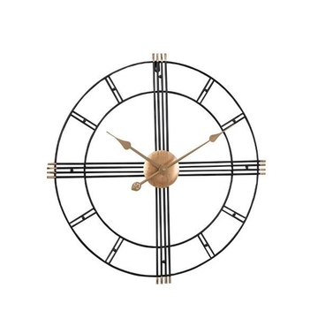 Modern Black & Gold Wall Clock A92 60CM BF