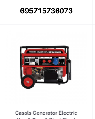 Casals Generator Electric Key & Recoil Start Steel Red Single Phase 4 Stroke 4400W GEN5500A