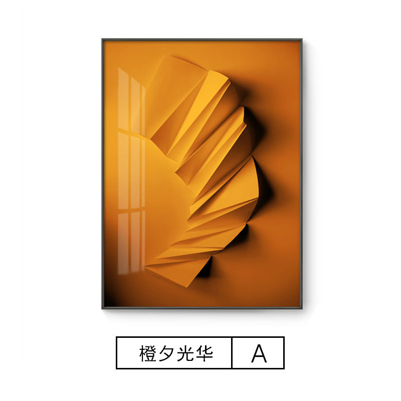 Modern luxury painting with aluminum frame and plexiglass